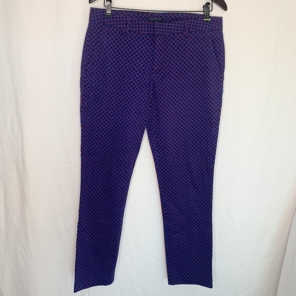 Tommy Hilfiger Pants - TOMMY HILFIGER Harlequin Check Print Mid Rise Ankle Pants
